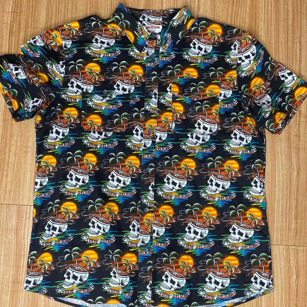 True Religion Button Up Collar Shirt 2XL